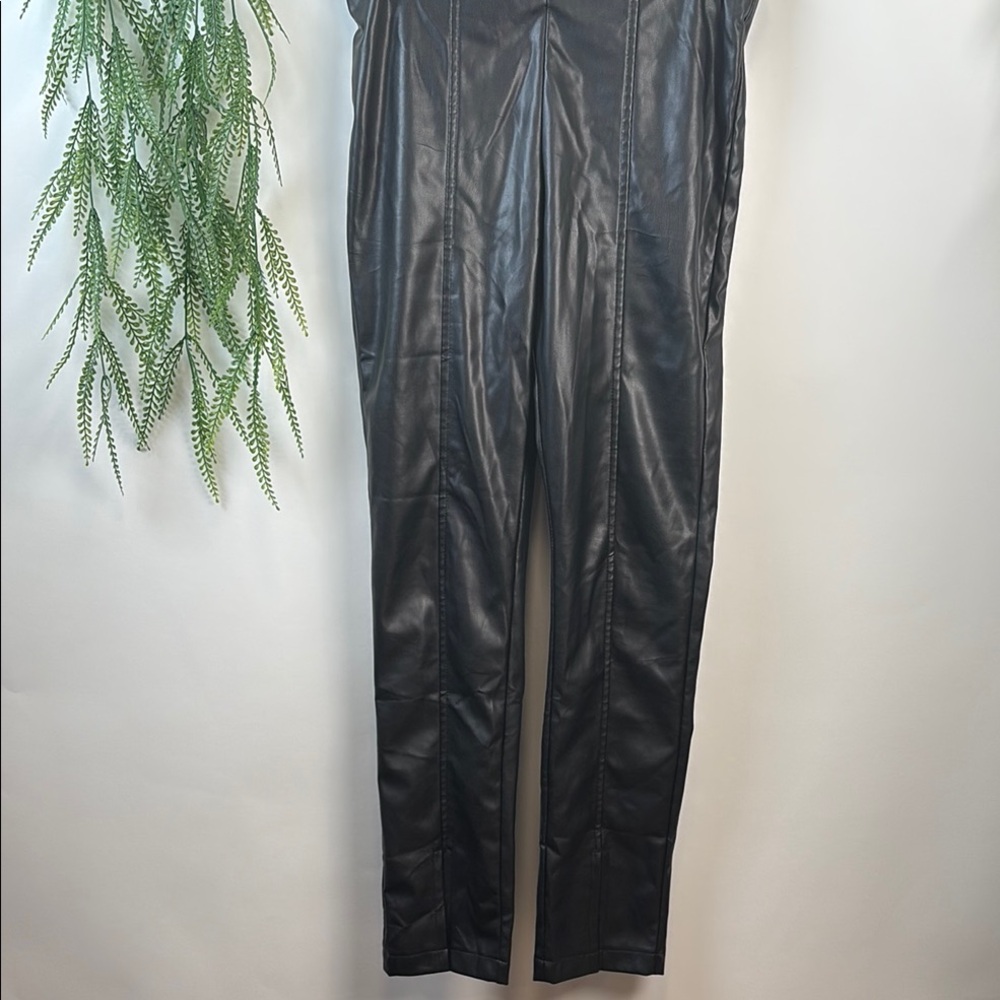 Steve Madden Black Straight Leg Glossy Pants